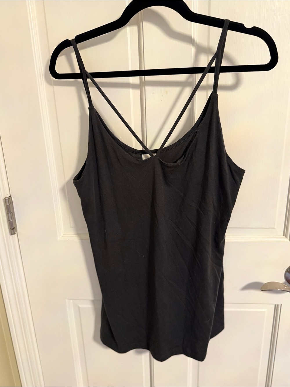Kaileigh Black Double-Strap Camisole